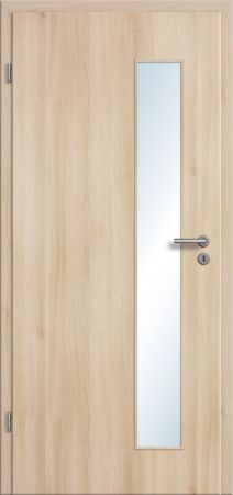 Innentür mit Zarge - Holzdekore CPL glatt - Designkante eckig - Lichtausschnitte